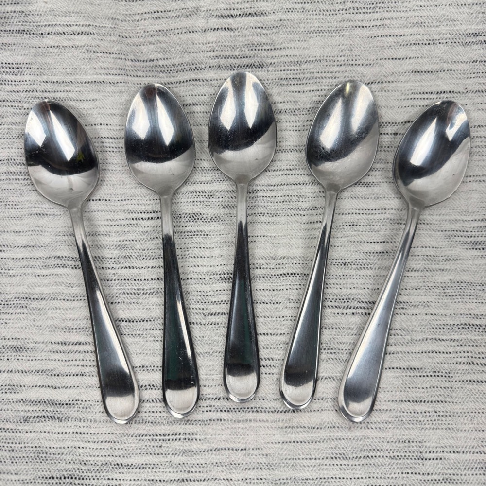 Hampton Silversmiths Set‎ of 5 Tablespoons China 195 Glossy 7.75" Flatware